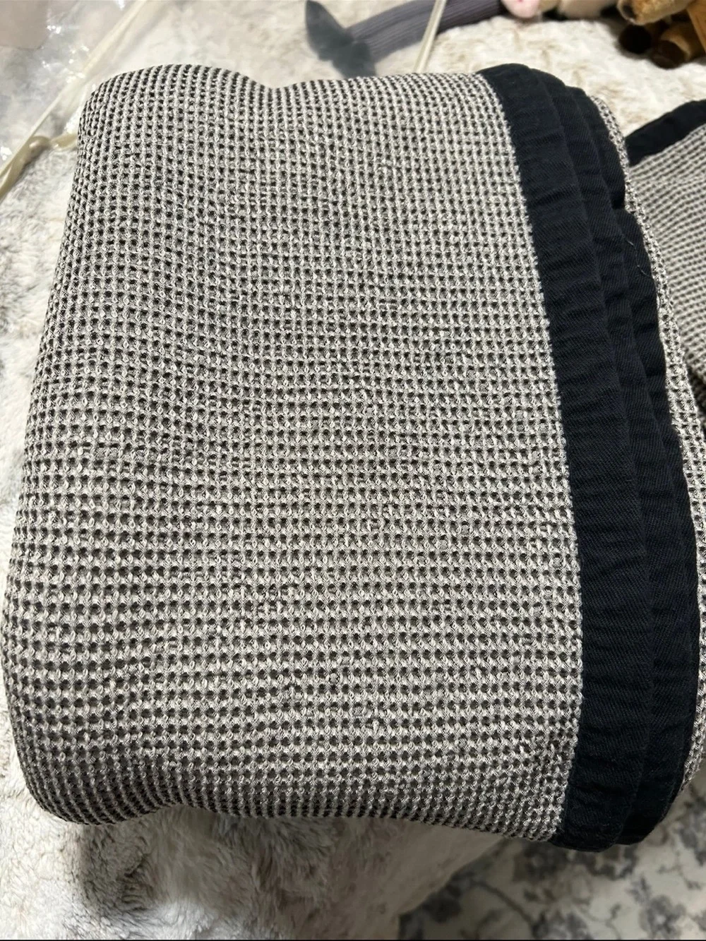 Threshold Micro Waffle Coverlet & Shams King sized set